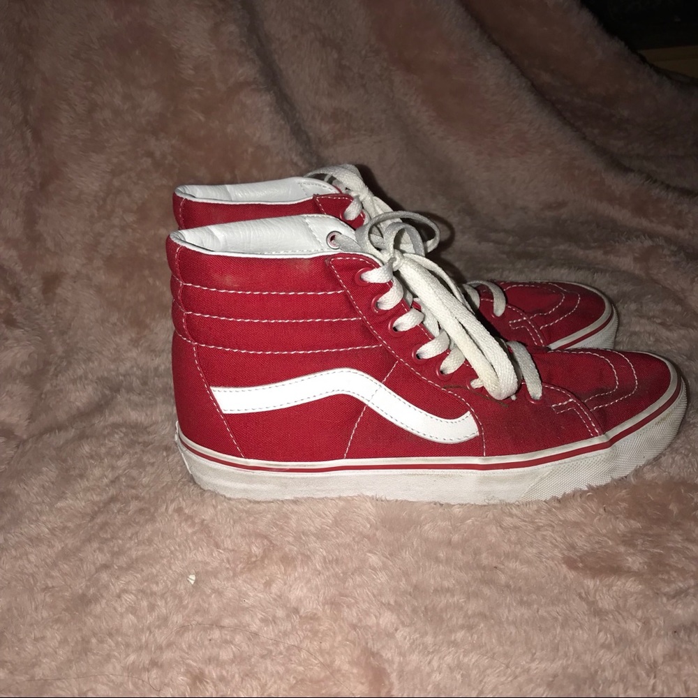Vans red skate highs